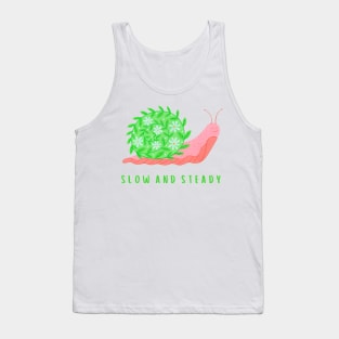 Slow and steady floral snail Tank Top